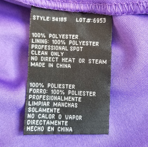 NWOT Blondie Nites Purple Halter Dress, Size 13 - Picture 16 of 16